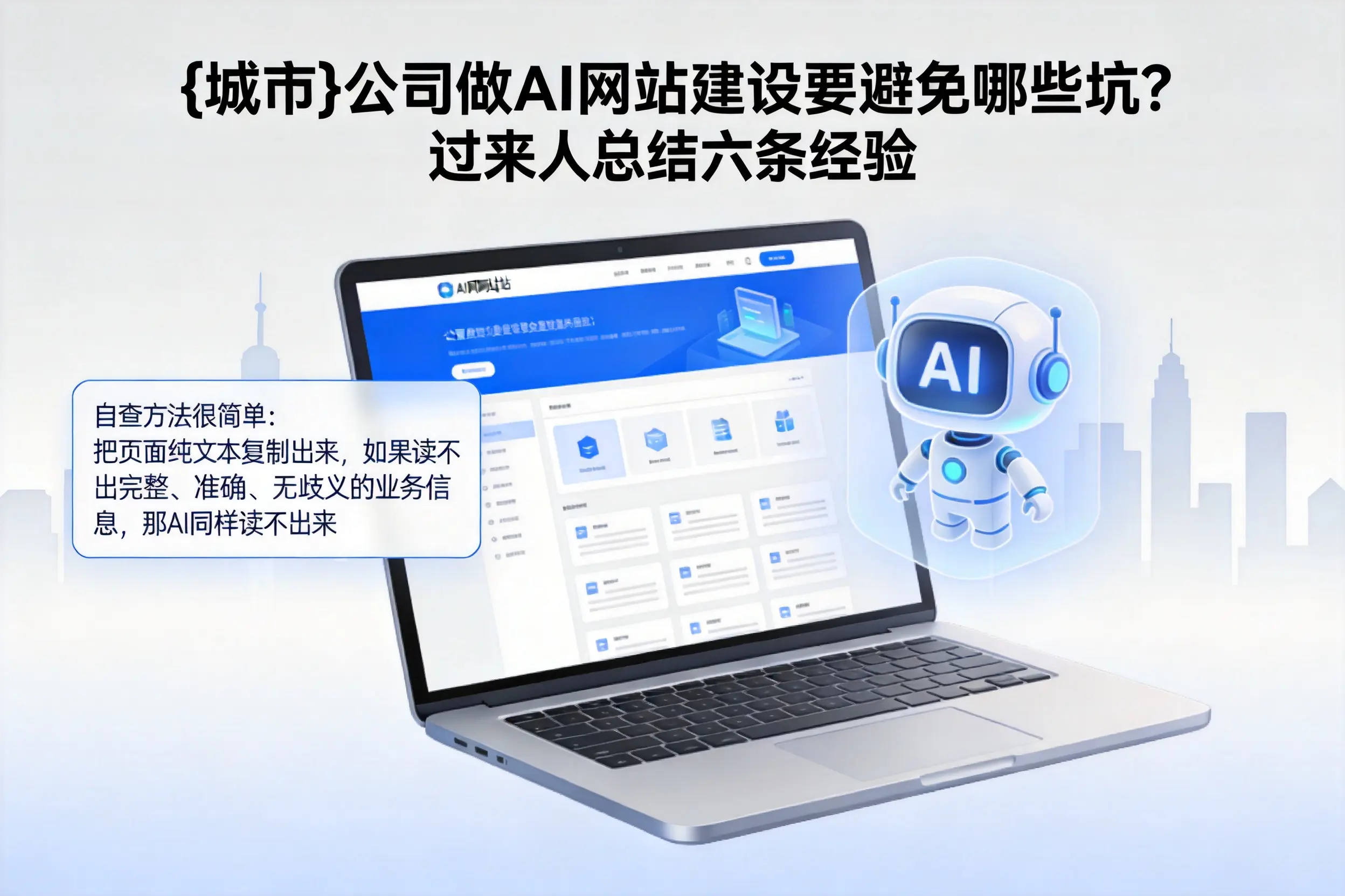 朝阳公司做AI网站建设要避免哪些坑?过来人总结六条经验
