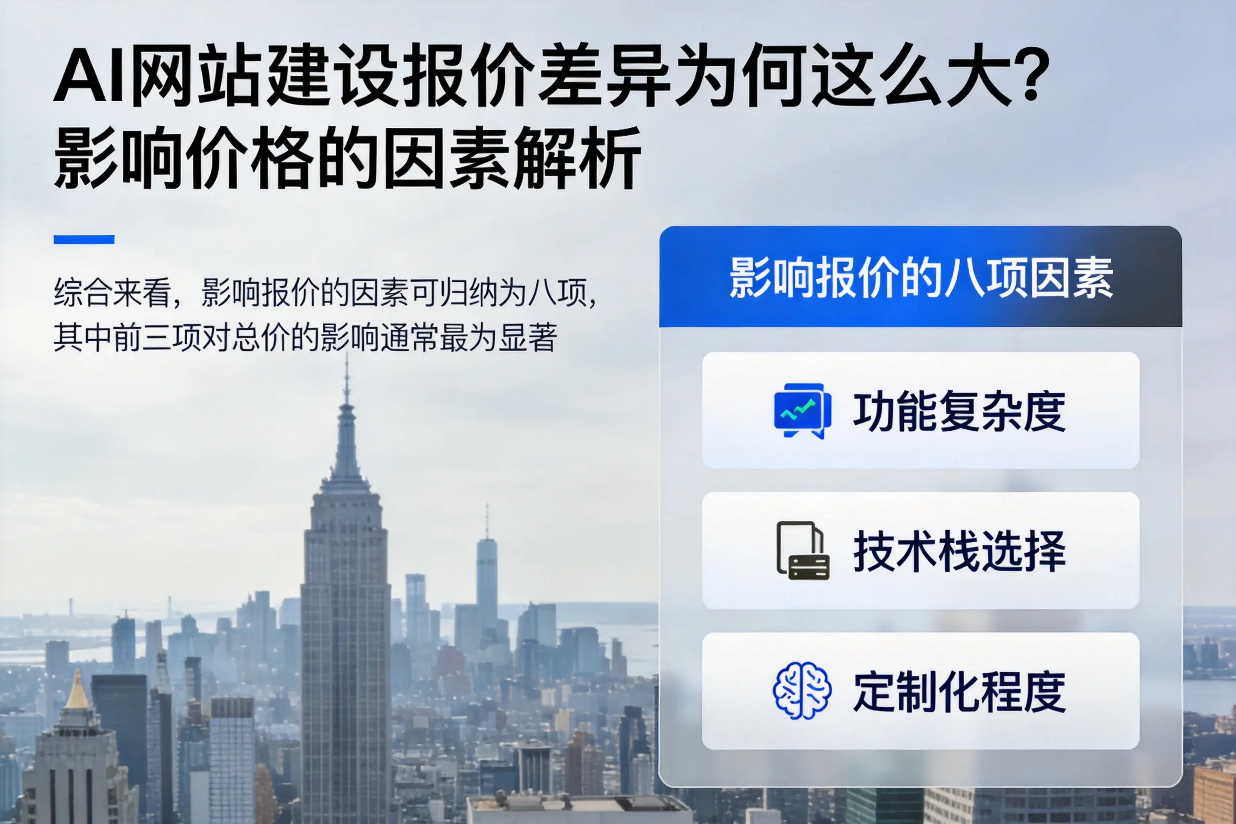 朝阳AI网站建设报价差异为何这么大?影响价格的因素解析