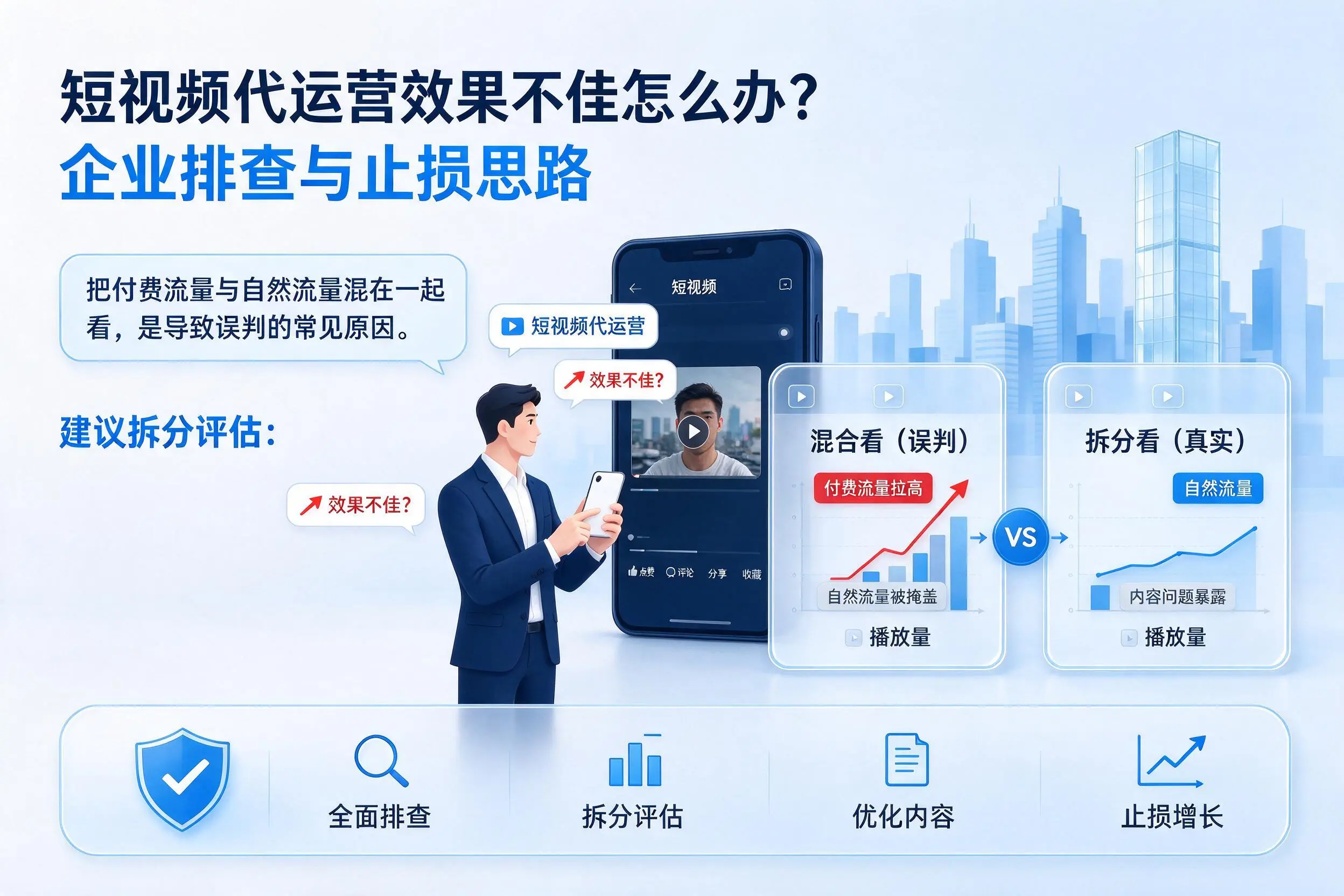 短视频代运营效果不佳怎么办?朝阳企业排查与止损思路