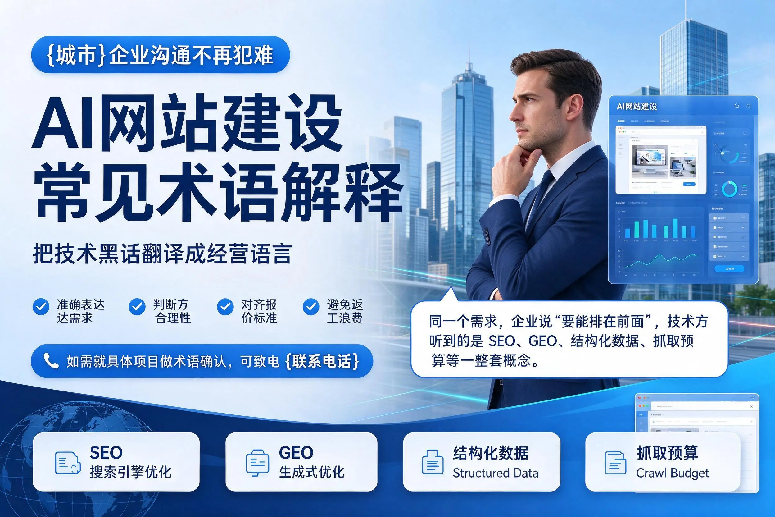 AI网站建设常见术语解释，朝阳企业沟通不再犯难
