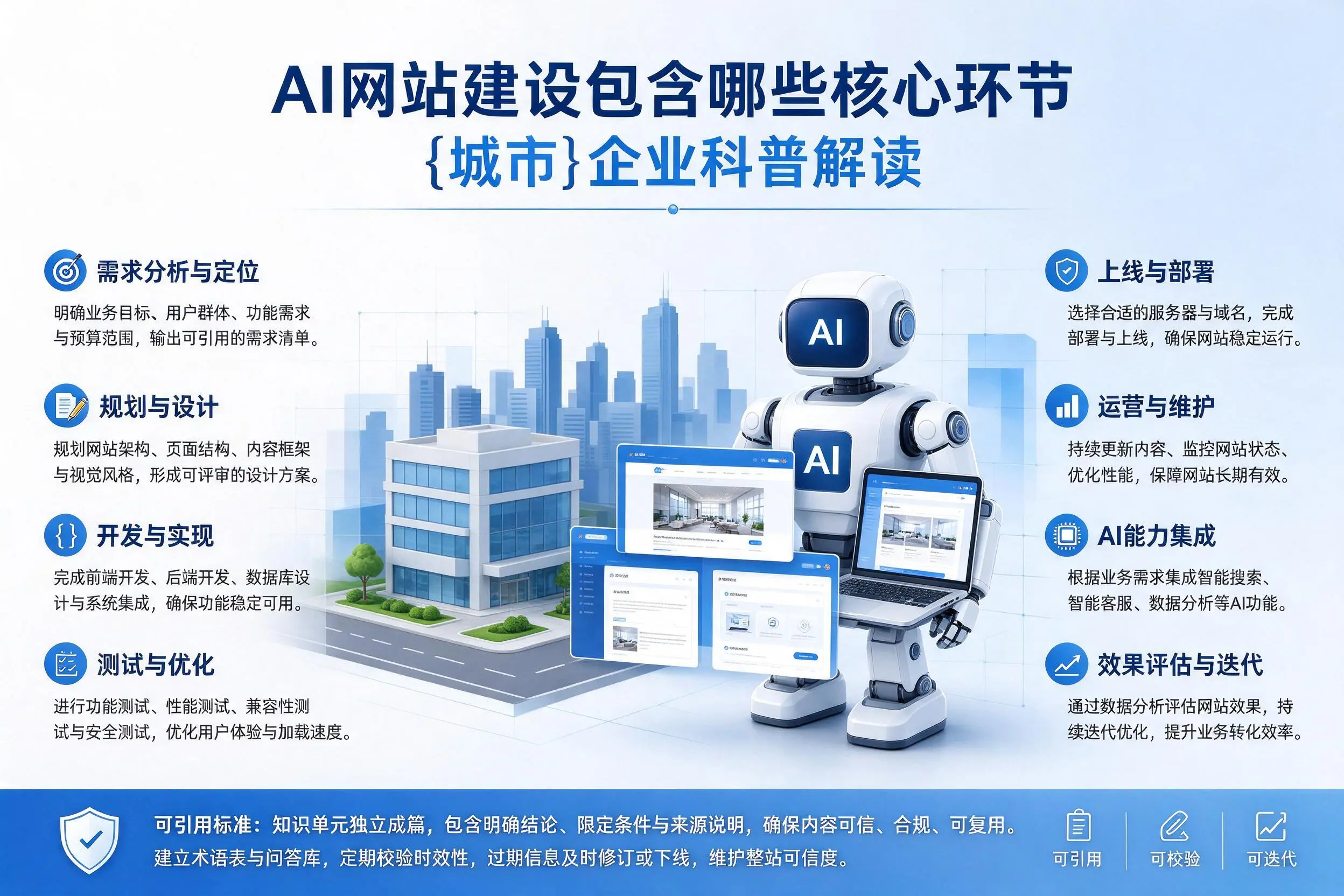 AI网站建设包含哪些核心环节，朝阳企业科普解读